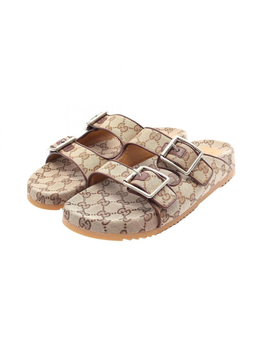 Gucci Gg Canvas Sandals Shoes Leather #290004G51B